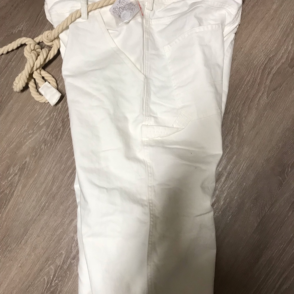 White Cargo Pants - Picture 3 of 5